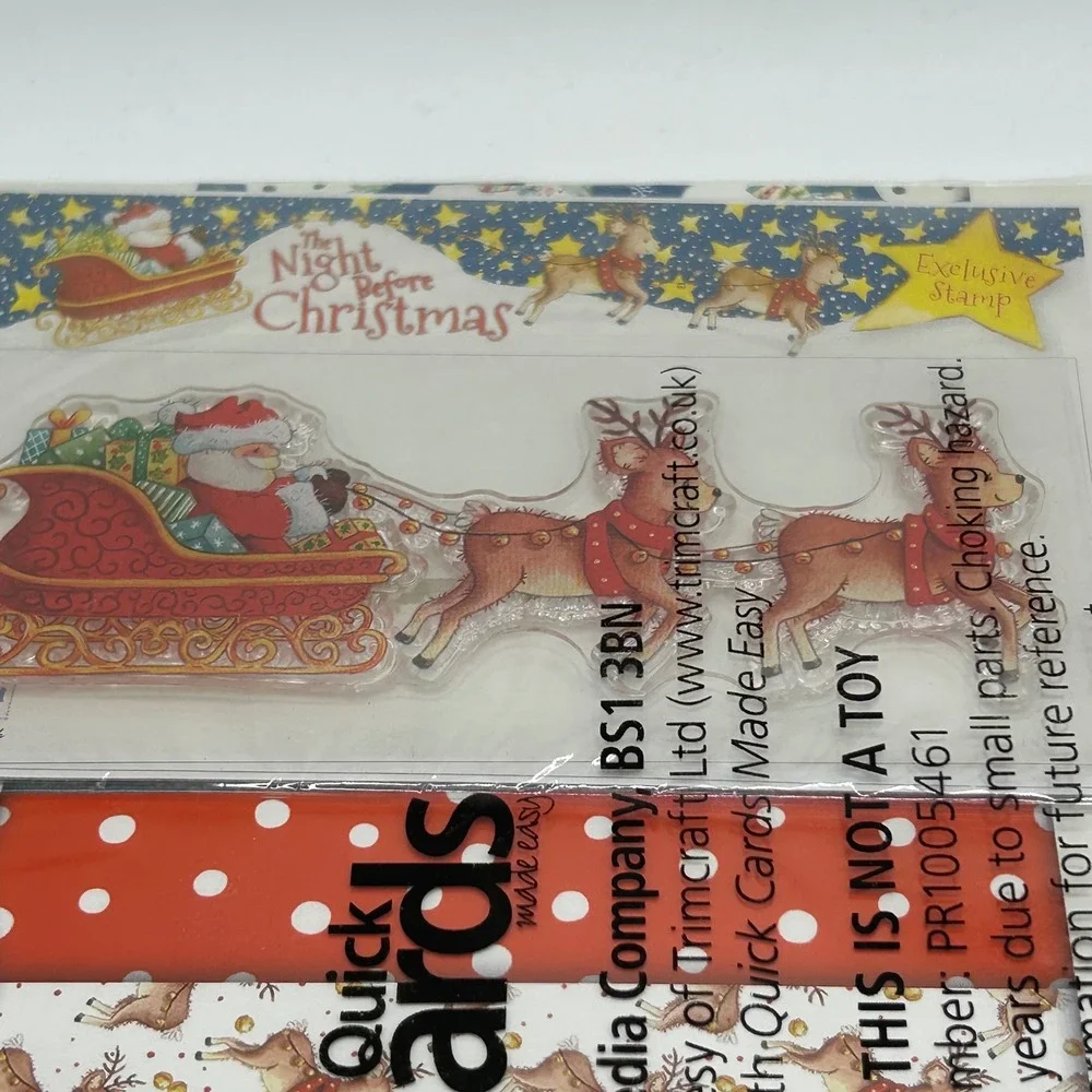 Trimcraft Helz Cuppleditch The Night Before Christmas Paper Pack‎ & Clear Stamp